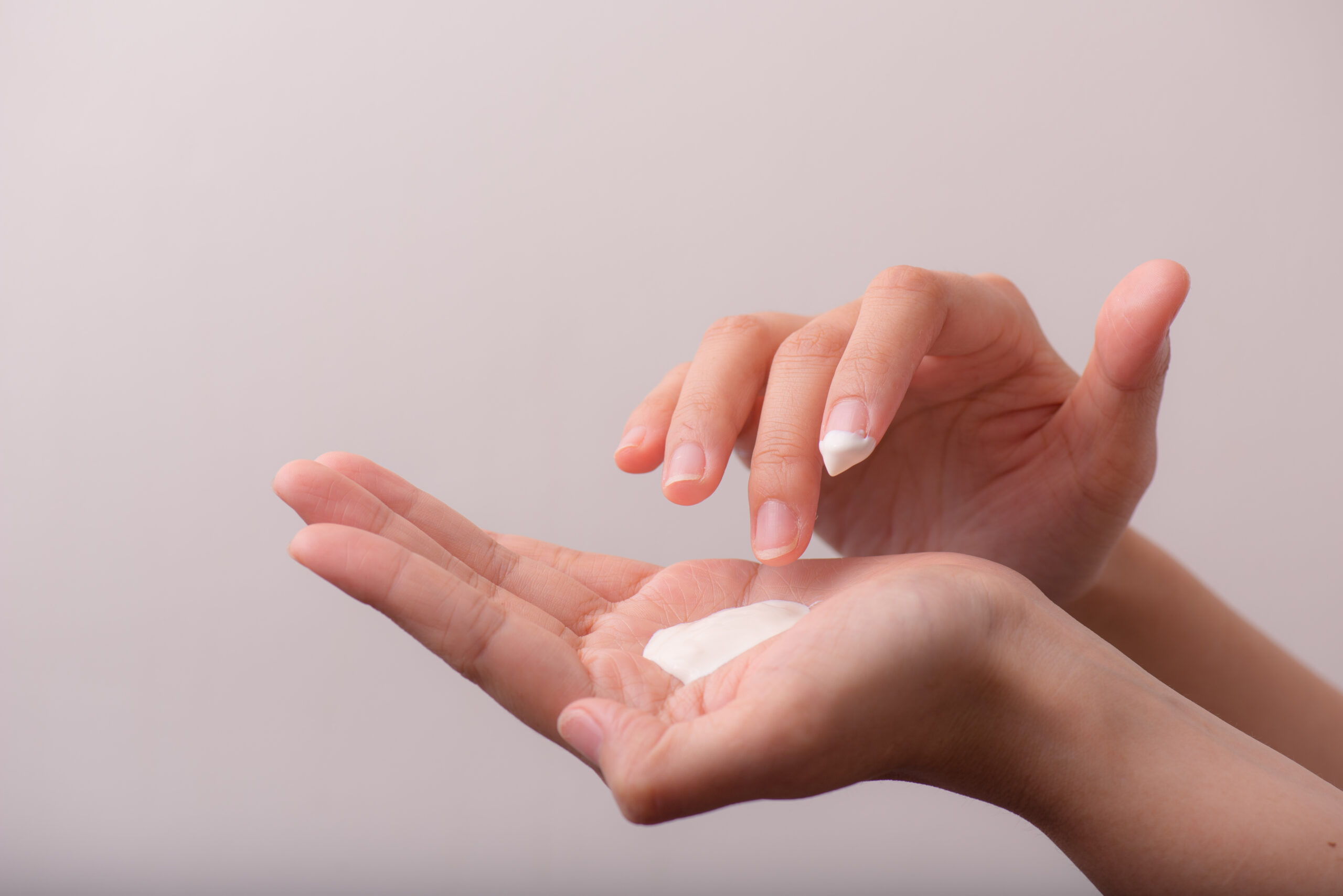 lotion on hands for OCD skin picking