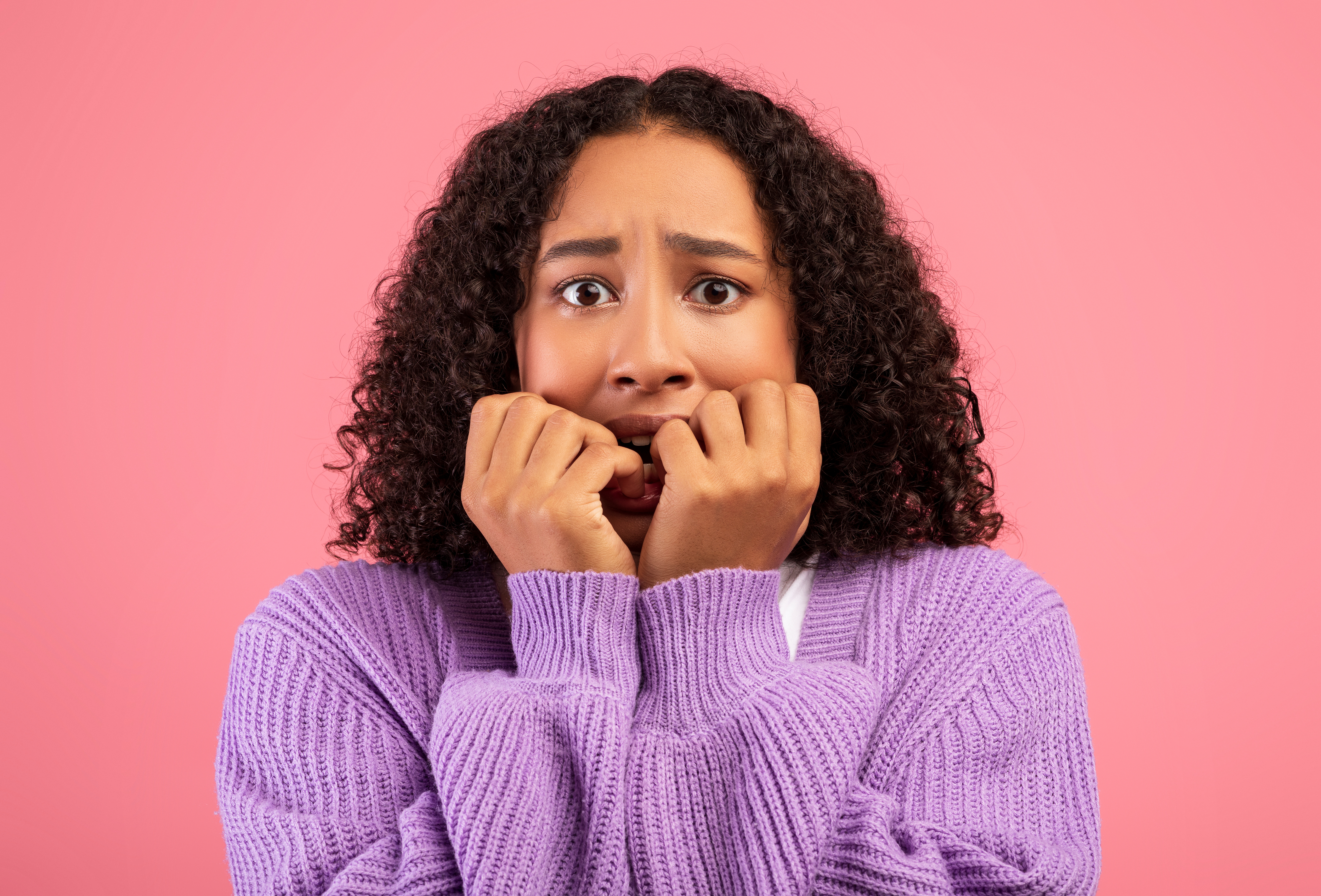  is nail biting self harm - girl biting nails