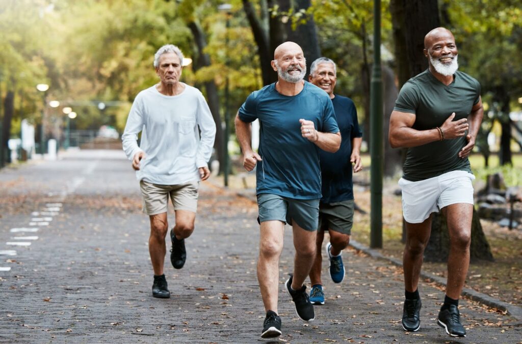 older men running